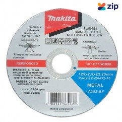 Makita  D-20432-10 - 125mm Metal Cutting & Grinding Wheel - 10 Pack